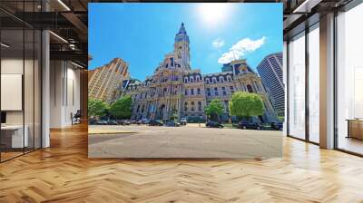 Philadelphia City Hall with William Penn figure atop Tower Wall mural