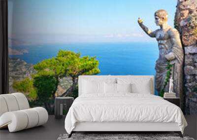 Statue and gardens of Capri Island Wall mural