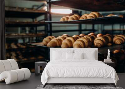 croissant making factory bakery fresh cook biscuit Wall mural