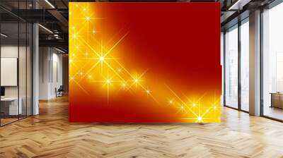 Starry Background - Red Background and Stars Wall mural