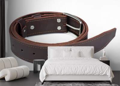 Brown genuine leather men's belt Wall mural