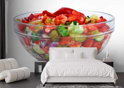 Glass bowl with vegetable salad Wall mural