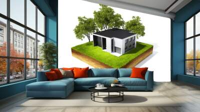 3d illustration of cross section of ground Wall mural