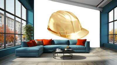 Golden construction helmet  Wall mural