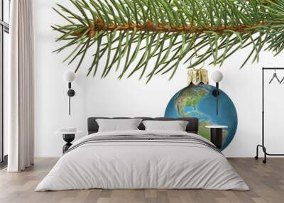 earth xmas ball Wall mural