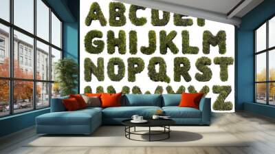 Grass alphabet Wall mural