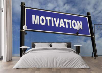 Motivation signpost Wall mural