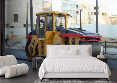 road roller Wall mural