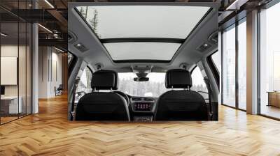 Panoramic sunroof in a car Wall mural