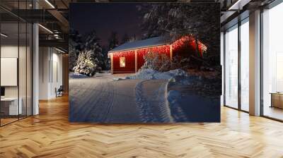 Christmas house Wall mural