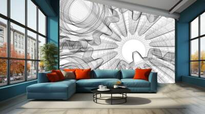 Background industrial design Wall mural