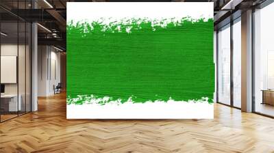 green stroke of paint isolated on transparent background Wall mural