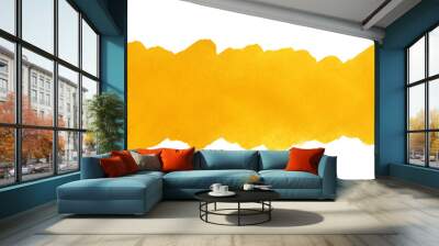 Yellow stroke of paint brush Wall mural