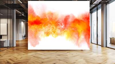 Colorful watercolor stripe with stains Wall mural