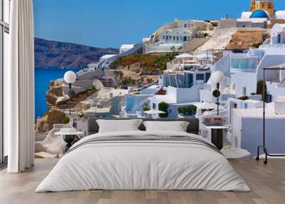 Oia in Santorini in Greece Wall mural