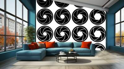 vector camera shutter apertures Wall mural