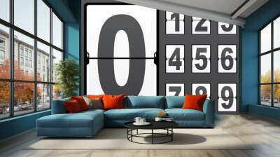 vector number of mechanical panel Wall mural