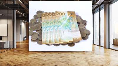 Swiss francs on coins Wall mural