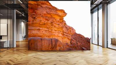 the gorge of the red mountain canyon which is located in the desert Wall mural