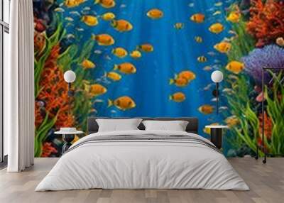 Underwater colorful life Wall mural