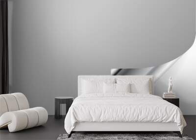 Vector gray page with curled corner and shadow. Wall mural