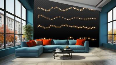 Christmas glowing lights  Wall mural