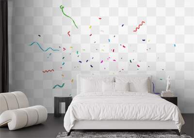 Colorful bright confetti Wall mural