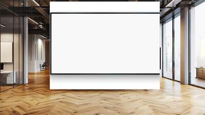 realistic tv screen png. modern stylish led lcd panel. large computer monitor display mockup. blank  Wall mural