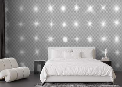 White light stars. Wall mural