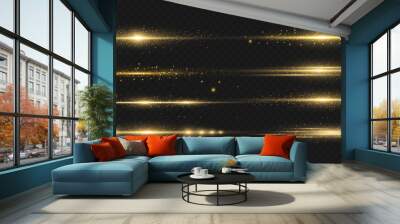 Yellow horizontal line. Wall mural