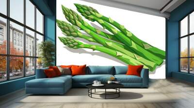 Asparagus green sprouts vector illustration cartoon flat icon isolated on white Wall mural