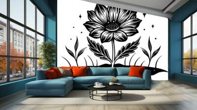 Beauty Flowers Vector icon design Wall mural