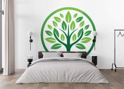 Charity tree logo image Wall mural