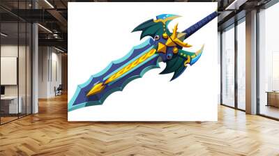 Fantasy battle weapon for game or cards illustration Wall mural