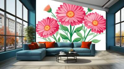 Flower Bunch. Summer Floral Bouquet Wall mural