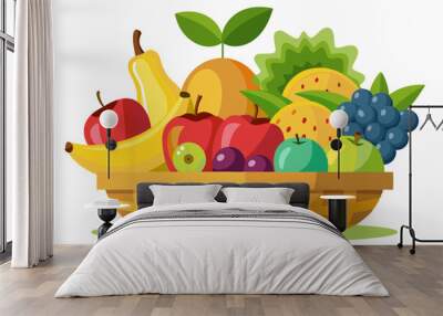 Fruits Harvest Feast vector design Wall mural