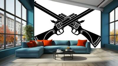 Gun icon on white background Wall mural