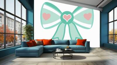 Hand drawn ribbon on white background Wall mural