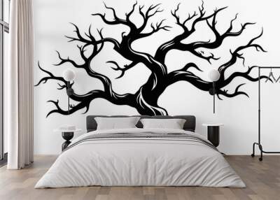 Silhouette of a Dead Tree Wall mural