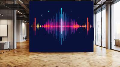 Sound wave symbol of equaliser Wall mural