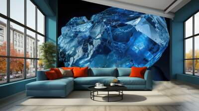 Sapphire Crystals Up Close: The Natural Beauty of Precious Stones Wall mural