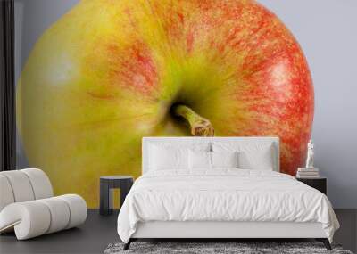 Juicy red and yellow apple close up Wall mural