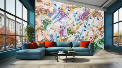 background of all euro bills for dwsing Wall mural