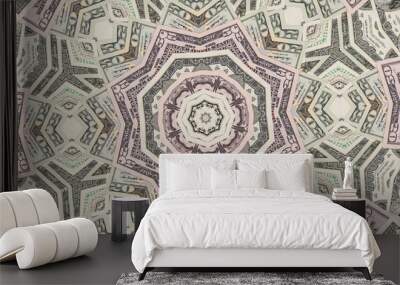 Banknotes of dollars as background Wall mural