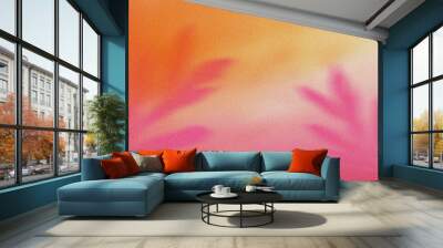 Abstract pastel pink, orange and yellow blurred grainy gradient background texture Wall mural