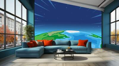 Planet Earth from space. Vector illustration backgrounds Wall mural