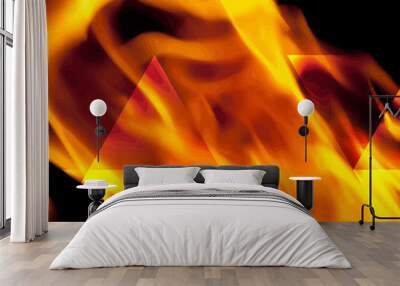 Fire in vector format Wall mural