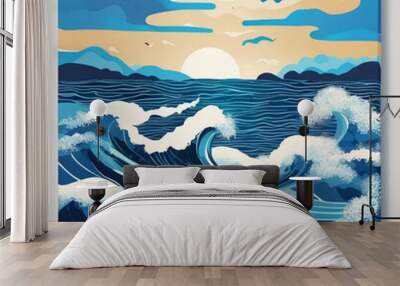 landscape with sea and sky Wall mural