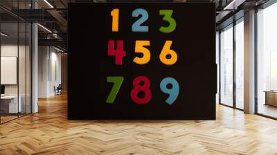 Background or texture of numbers. Finance data concept. Mathematic. Banking or currency. Business and economic growth. Wall mural