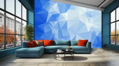 Blue Triangle Abstract Background Wall mural